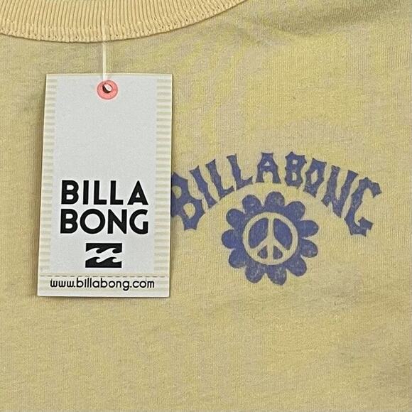 Billabong Peace Be The Journey Thermal Shirt XXS Yellow Long Sleeve NWT - Picture 5 of 10